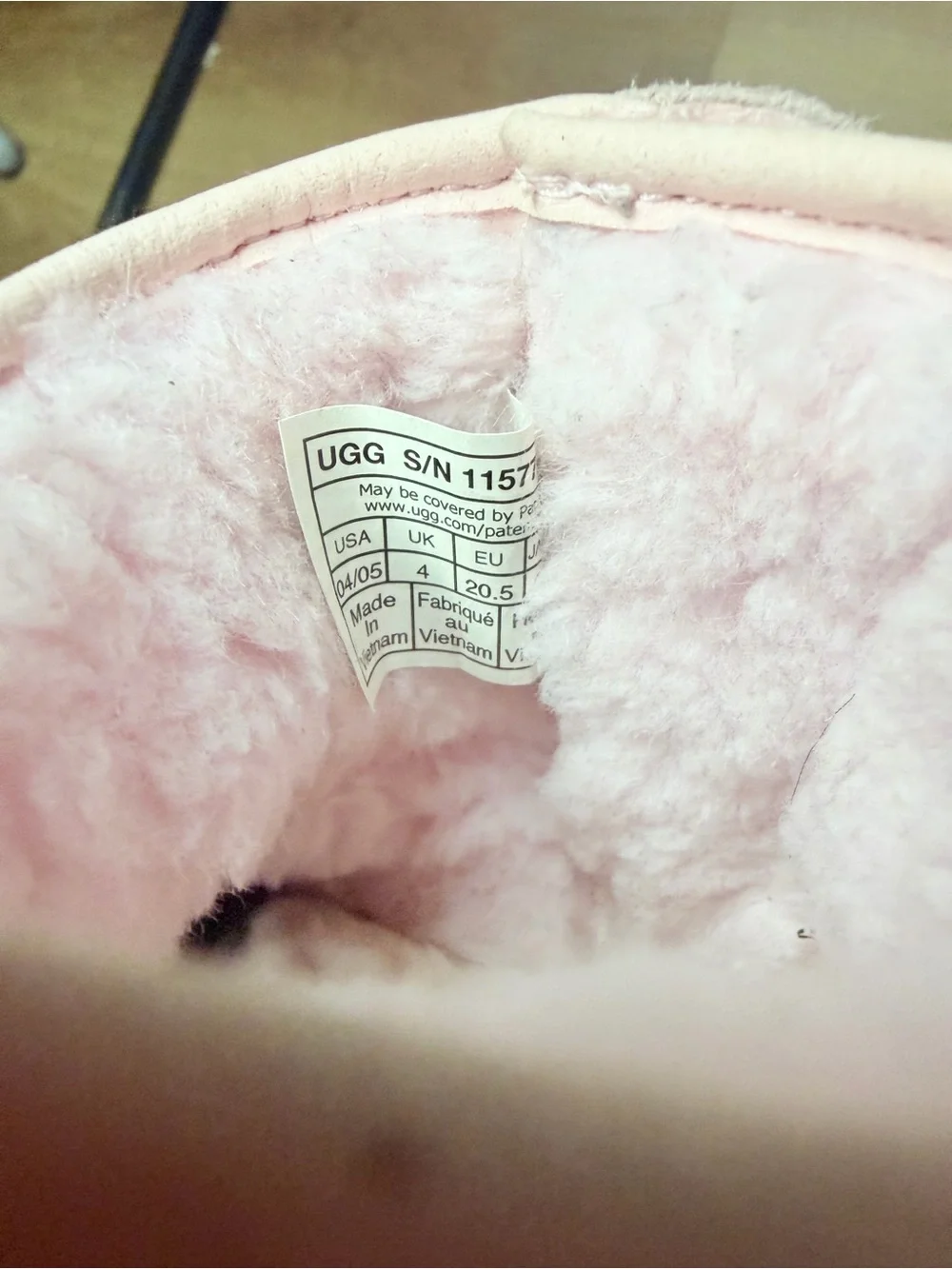 UGG Light Pink Suede Infant Booties